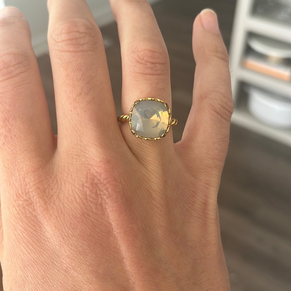 Gold & blue/gray ring